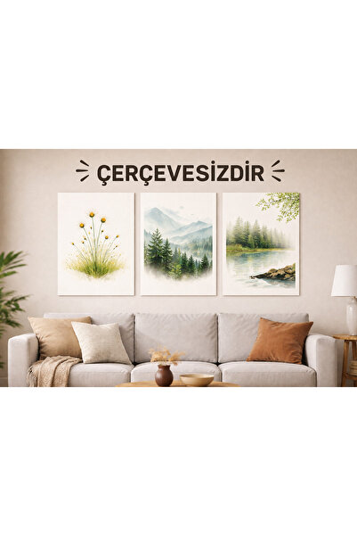 Meröka Çerçevesiz Maybeyla Maroka Premium Modern Otantik Yaşam Alanı Sanat Ko...