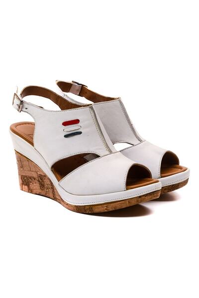 Eron Women's Genuine Leather Padding Sandals White