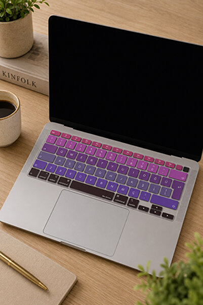 Mcstorey Apple MacBook Air 13.3 İnç A2179 A2337 M1 Uyumlu Türkçe Q Klavye Kor...