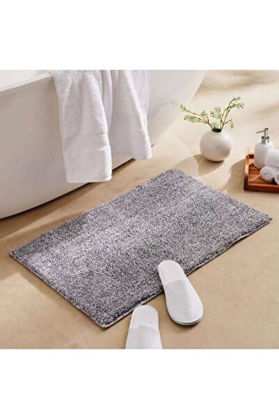 PAN HOME سجادة حمام ترينيتي شاجي 50×80 سم - رمادي