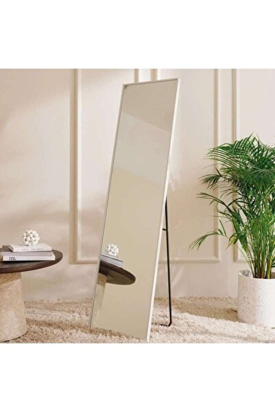 PAN HOME مرآة إيتزل شيفال بإطار معدني 44×162 سم - أبيض