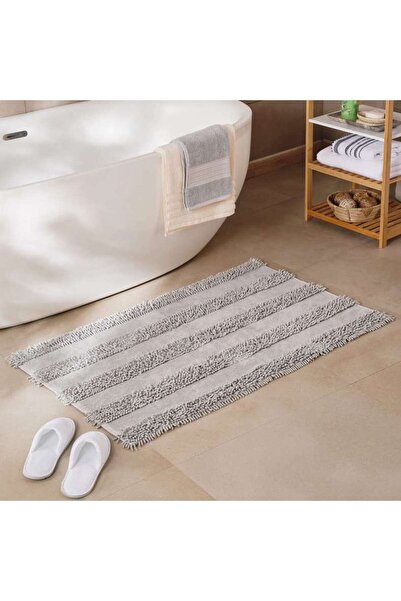 PAN HOME Havensoft Chenille Turkish Cotton Bathmat 60x90 Cm -silver