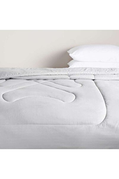 PAN HOME Stria Microfiber Satin Stripe Comforter 220x240cm - Light Grey