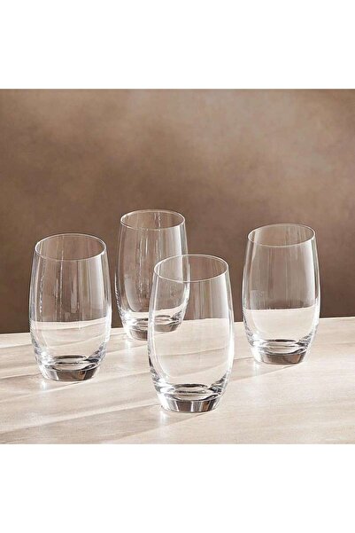 PAN HOME Eddi Slope Rim 4-piece Highball Glass Set 497ml -clear