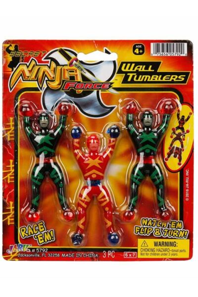 TOYFEST Wall-Sticking Spinner 3 Ninja - Yellow - Red