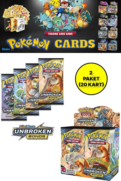 TOYFEST Pokemon Game Card Tcg Sun & Moon Unbroken Bonds Booster Pack - 2 Pack...