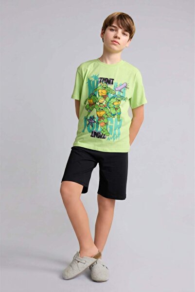 DeFacto 100% bumbac Nınja Turtles-Retro Tricou cu mânecă scurtă Pantaloni scu...