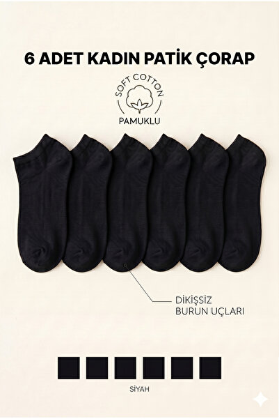 Doğanay 6'lı Dikişsiz Kadın Patik Çorap