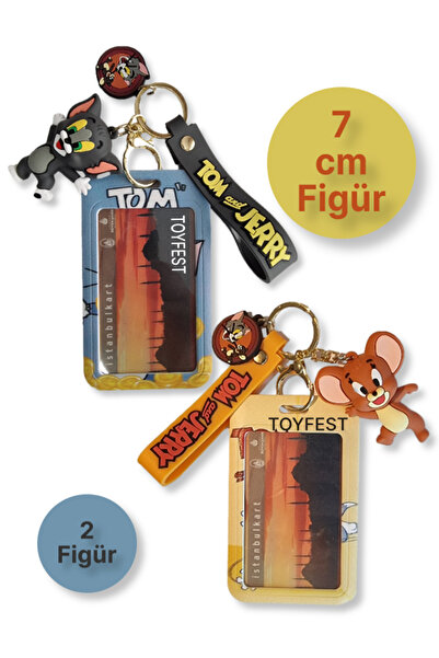 TOYFEST Tom & Jerry - Figürlü Yumuşak Silikonlu Anahtarlık Çanta Aksesuarı ve...
