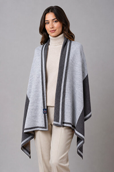 Sebir Moda Two Colors Knitwear Shawl