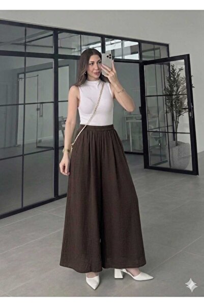 QUAWEAR Elastic Waist Modal Fabric Skirt with Side Pockets