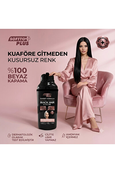 kademgiller Dark BLACK Hair Color Doğal Görünümlü Koyu SİYAH Saç ve dip boyası