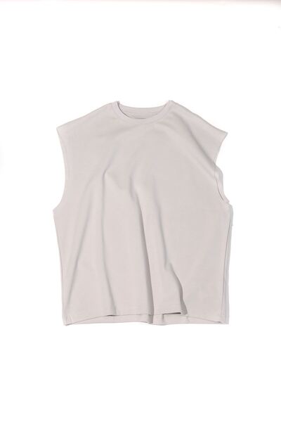 no7man Raen Gray Oversize Sleeveless 100% Cotton Men's Tshirt