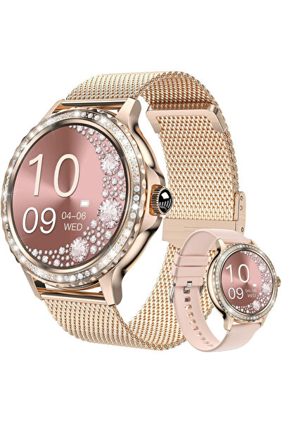 Evolve-x ®   Smartwatch EvoWatch 9 pentru femei cu apeluri și mesaje Bluetoot...