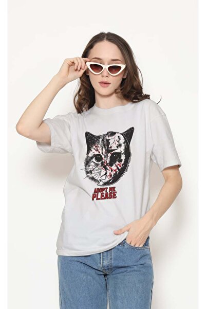 buzagi tasarım ürünleri Urban Regular Fit Unisex White T-Shirt