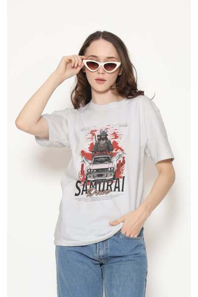 buzagi tasarım ürünleri Urban Regular Fit Unisex White T-Shirt