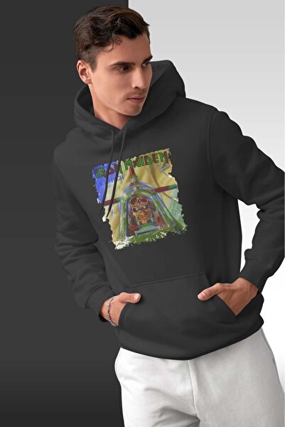 buzagi tasarım ürünleri Iron Maiden Oversize Hooded Unisex Sweatshirt