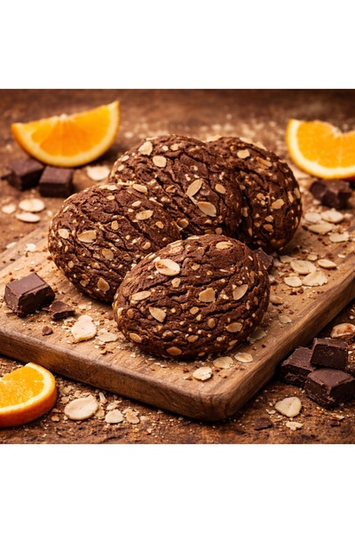 cookies Μπισκότα με κακάο και αμύγδαλο