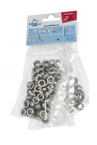 Klinkshop 3 Numara Nikel Kuşgözü - 5 mm Aparatsız Malzeme Paketi - 100 Adet -...