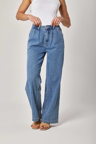 DALYDRESS High-Waisted Wide-Leg Jeans