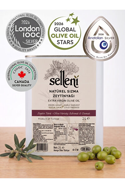 Selleni Erken Hasat Natürel Sızma Zeytinyağı Edremit Domat Blend Filtresiz 2 ...