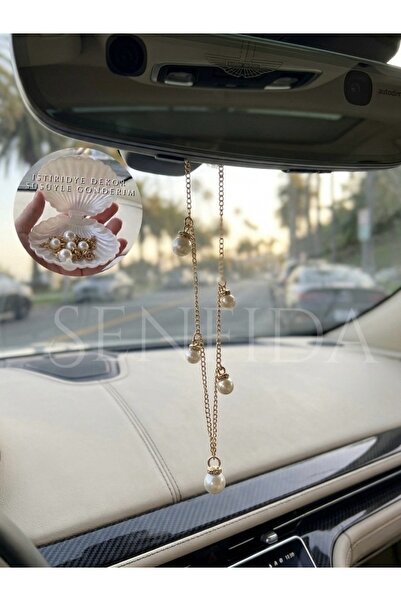 senfida Automobile Rearview Mirror Ornament Oyster Box Pearl Rearview Ornamen...