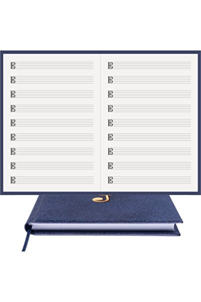 BİDEFTER Musical Notebook (DO KEYED) 100% Handmade, Hand Stitched (THREAD STI...