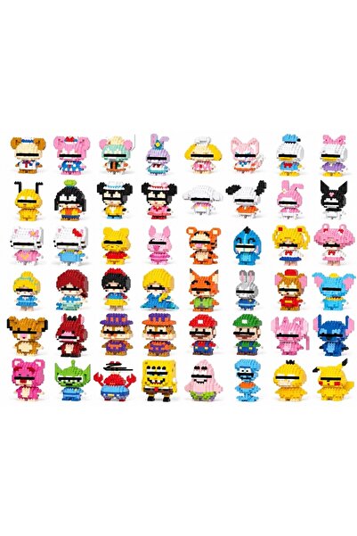 womistore Kawaii Blok Yapı Taşı Figür (Rastgele 1 Model Gönderilir)