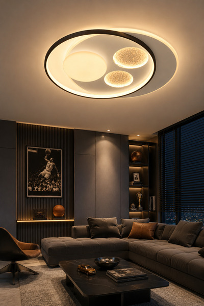 ESSLİGHT Oscar 50 Cm 3 Renk Işık Özellikli Led'li Modern Salon Mutfak Yatak O...