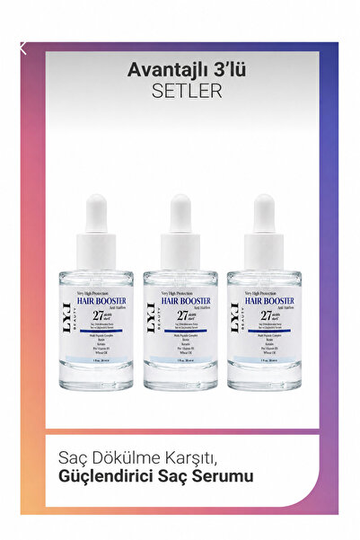 HAIR BOOSTER 27 Aktifli Yoğun Saç Dökülme Karşıtı, Güçlendirici Saç Serumu 3’lü Paket