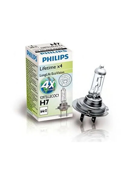 Philips Халогенна крушка за фарове на автомобил Longlife EcoVision H7 55W 12V...