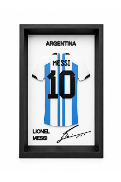 Reborn 3D 2024 Dünya Kupası Arjantin Lionel Messi 3D Forma Tasarımlı Dekorati...