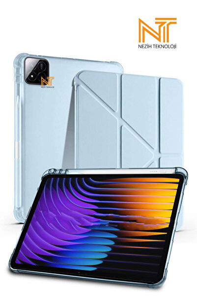 Nezih Case Mi Pad 7 / 7 Pro / 8 / 8 Pro Uyumlu Tri-Folding Kalem Bölmeli Uyku...