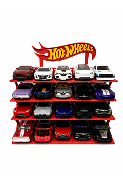 Reborn 3D hotwheels 1/64 Ölçek Model Araç Standı 20 Araçlık Koleksiyon Sergil...