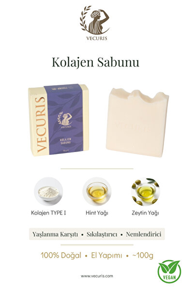 VECURIS Collagen Soap |   Type 1 Collagen Support Firming & Anti-Aging Care |...