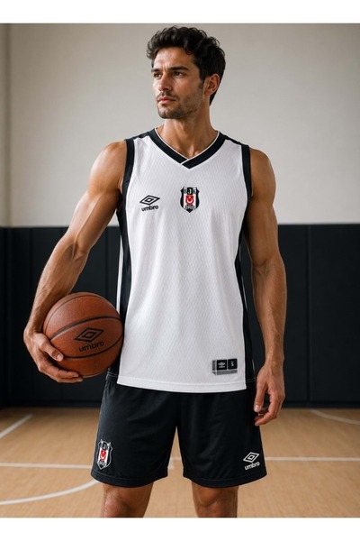 Kids Club Shoes Beşiktaş Umbro Erkek Basketbol Forması BEYAZ