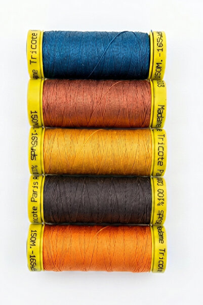 Ören Bayan Koton Sewing Thread 5 Different Colors 5x150 Meters Set 4
