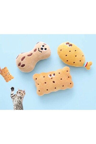 toysme New Design Pet Plush Cat Toy 3-Piece Set with Rustle Sound Cute Fish-B...