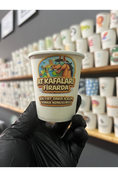 SBStrend YENİ ÜRÜN Fuar Seminer Firmaya Özel Logo Baskı Tasarım 7 Oz (200 ml) 250 Adet Karton Bardak