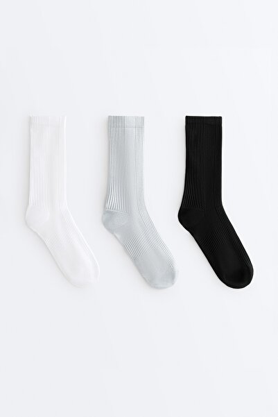 Oysho 3 çift Classic poliamid karışımlı spor çorap