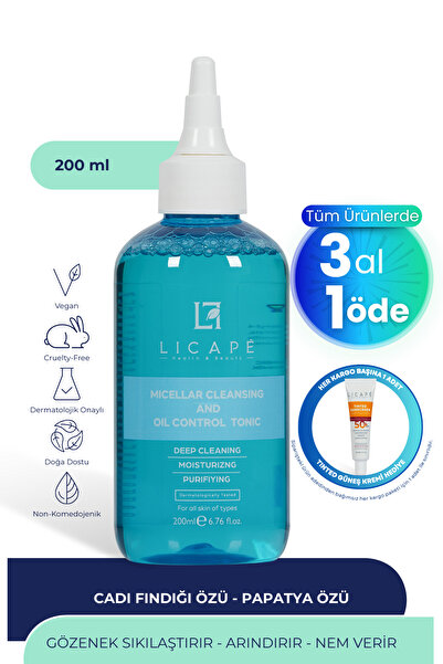 Licape Gözenek Sıkılaştırıcı, Arındırıcı ve Yağ Dengeleyici Tonik 200ml