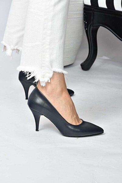 Fox Shoes Lacivert Kadın Topuklu Ayakkabı A922151109