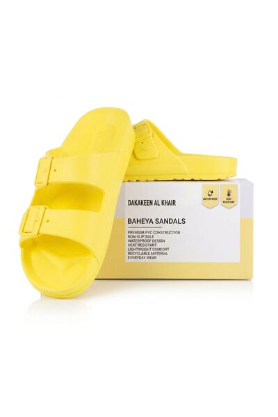Dakakeen Concept Baheya Slipper – Yellow Stylish Non-Slip Waterproof Recyclab...