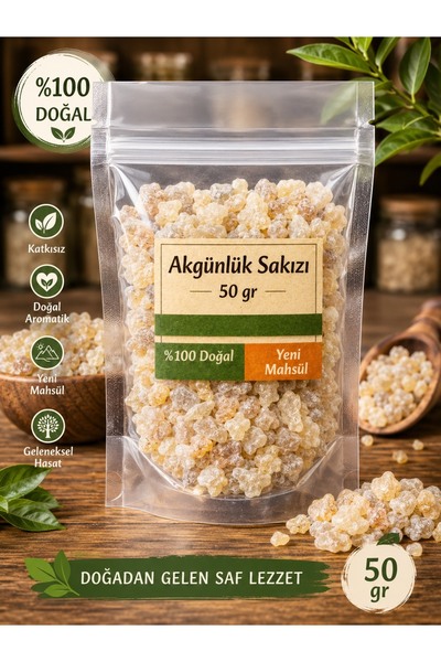 Velit Şemin Şifa Naturel . Akgünlük Sakızı (Boswellia) 50 gr – Doğal Reçine ✅