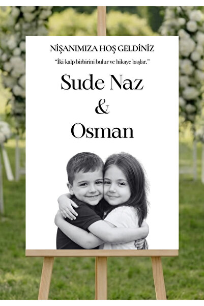 Hobi Sepeti Kişiye Özel Çocukluk Fotoğraflı Kanvas Karşılama Panosu 50x70 cm ...