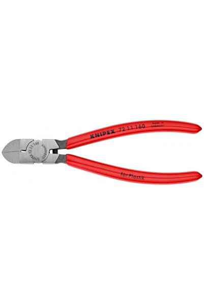 Knipex Clește tăietor lateral 72 11 160, pentru plastic, clește de tăiat (roș...