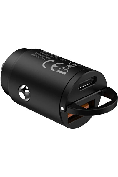 Celly BLCC30WUSBUSBC - Black Label Mini Încărcător auto USB-A + USB-C 30W