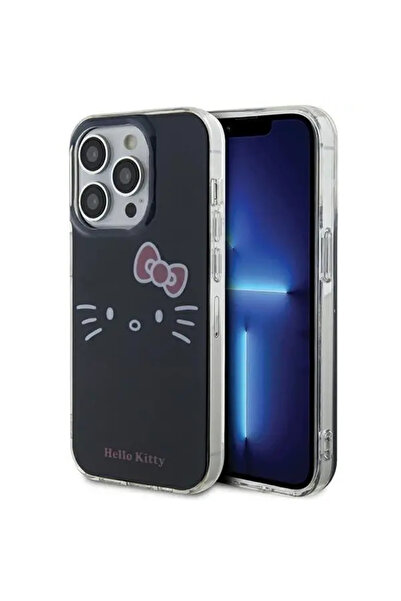 Hello Kitty Husă IML Kitty Face pentru iPhone 15 Pro Max - negru