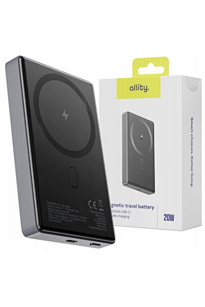 allity APB-300, 10.000 mAh, 20 W, 1x USB-C, Gri