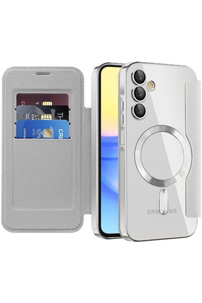 Techsuit Husă pentru Samsung Galaxy A15 4G / A15 5G - SmartMag Book Case - Gri